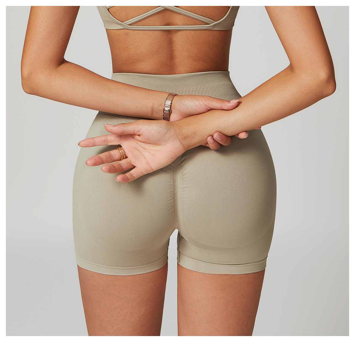 Ombreezy Seamless High-Waisted Yoga Shorts