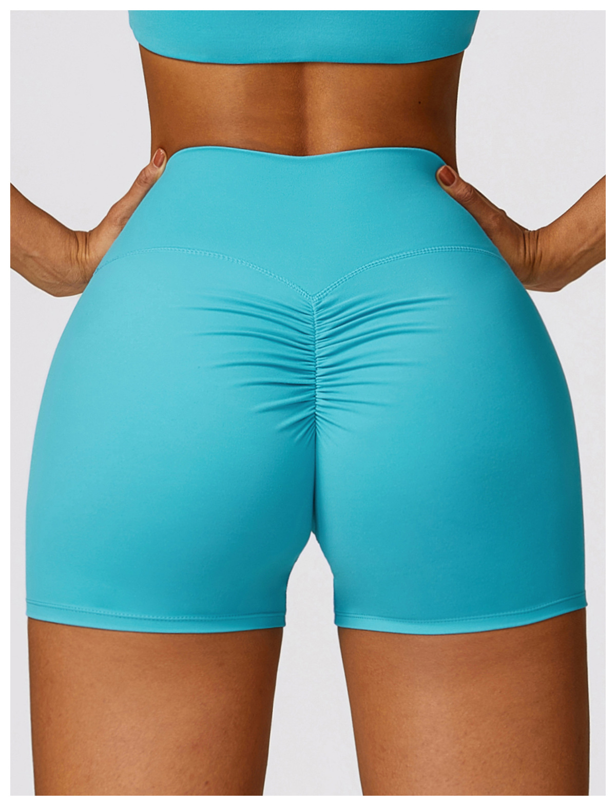 Ombreezy Brushed High-Waisted Tummy-Control Yoga Shorts