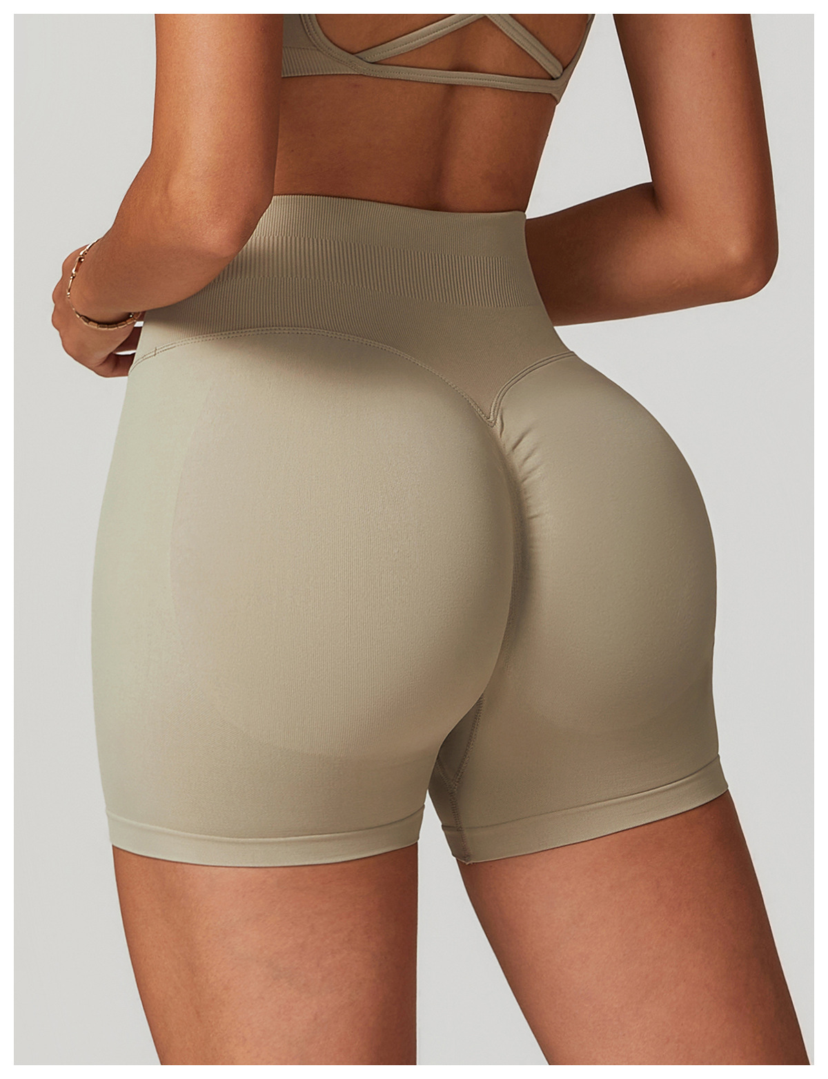 Ombreezy Seamless High-Waisted Yoga Shorts