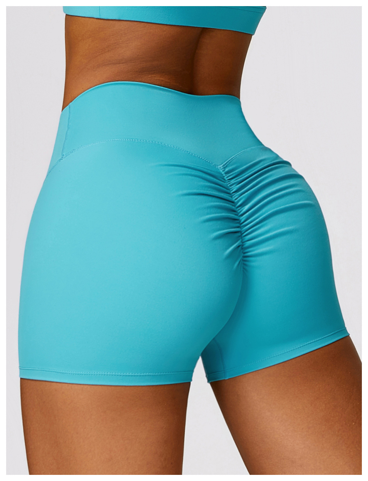 Ombreezy Brushed High-Waisted Tummy-Control Yoga Shorts