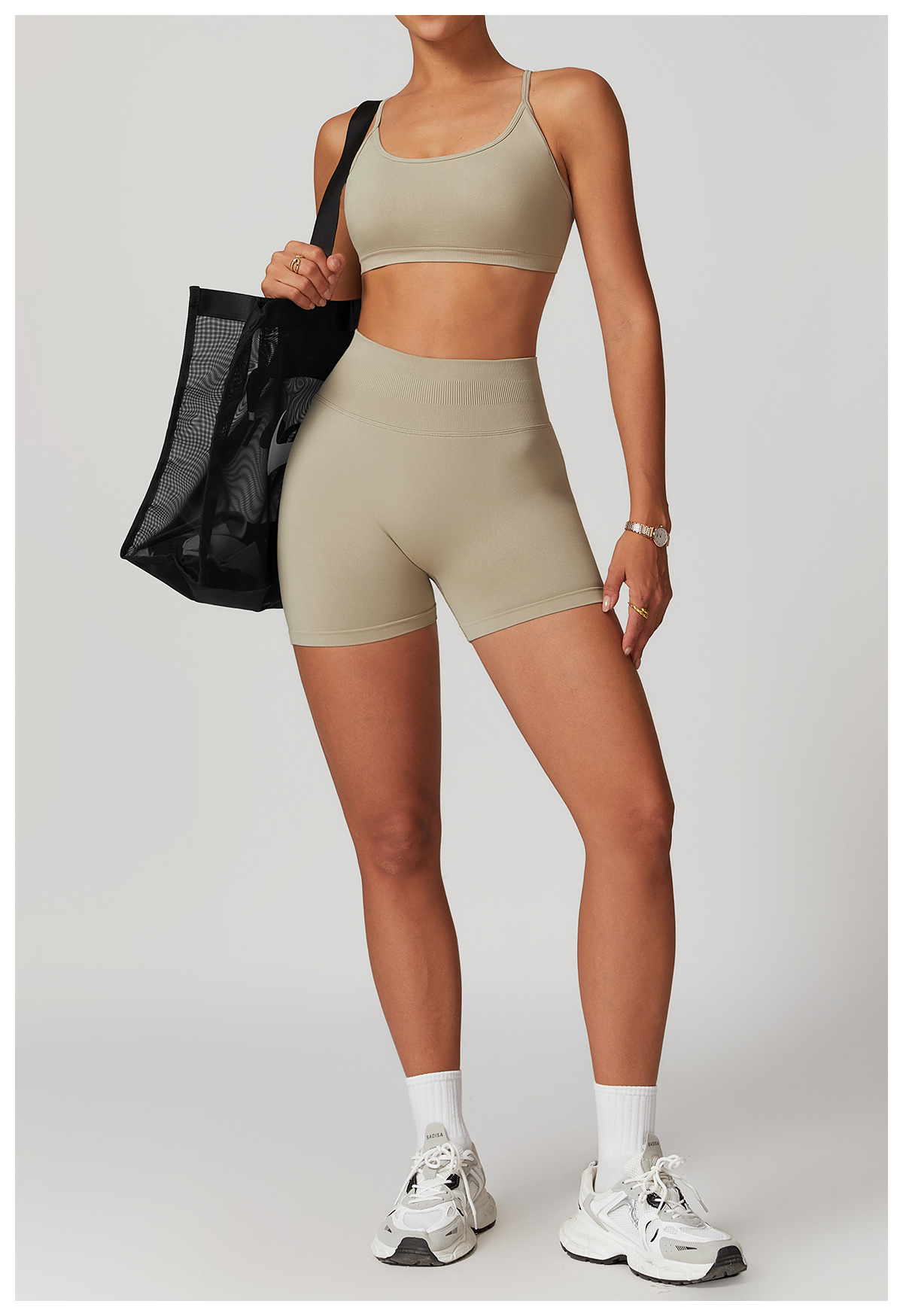 Ombreezy Seamless High-Waisted Yoga Shorts