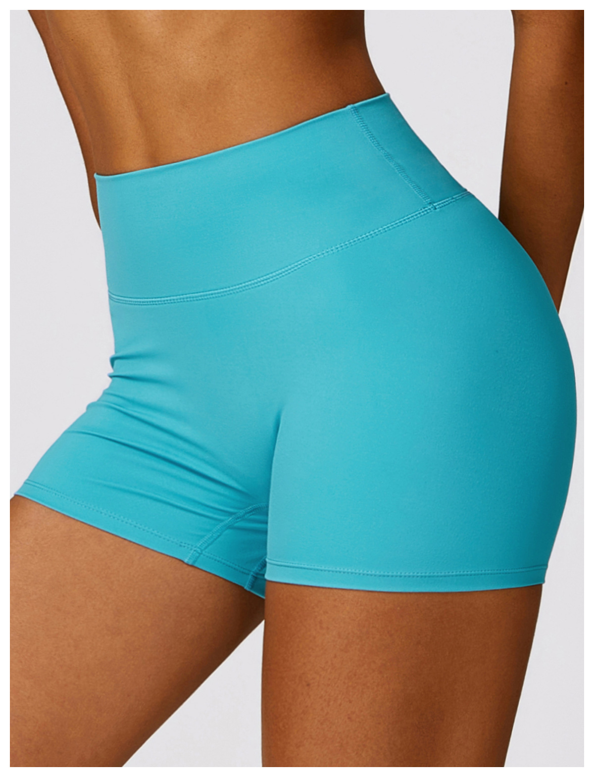 Ombreezy Brushed High-Waisted Tummy-Control Yoga Shorts