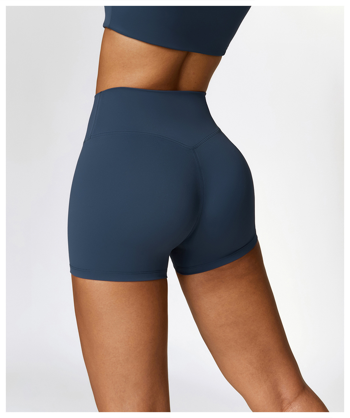 Brushed High-Waisted Yoga Shorts – Sculpting & Ultra-Soft