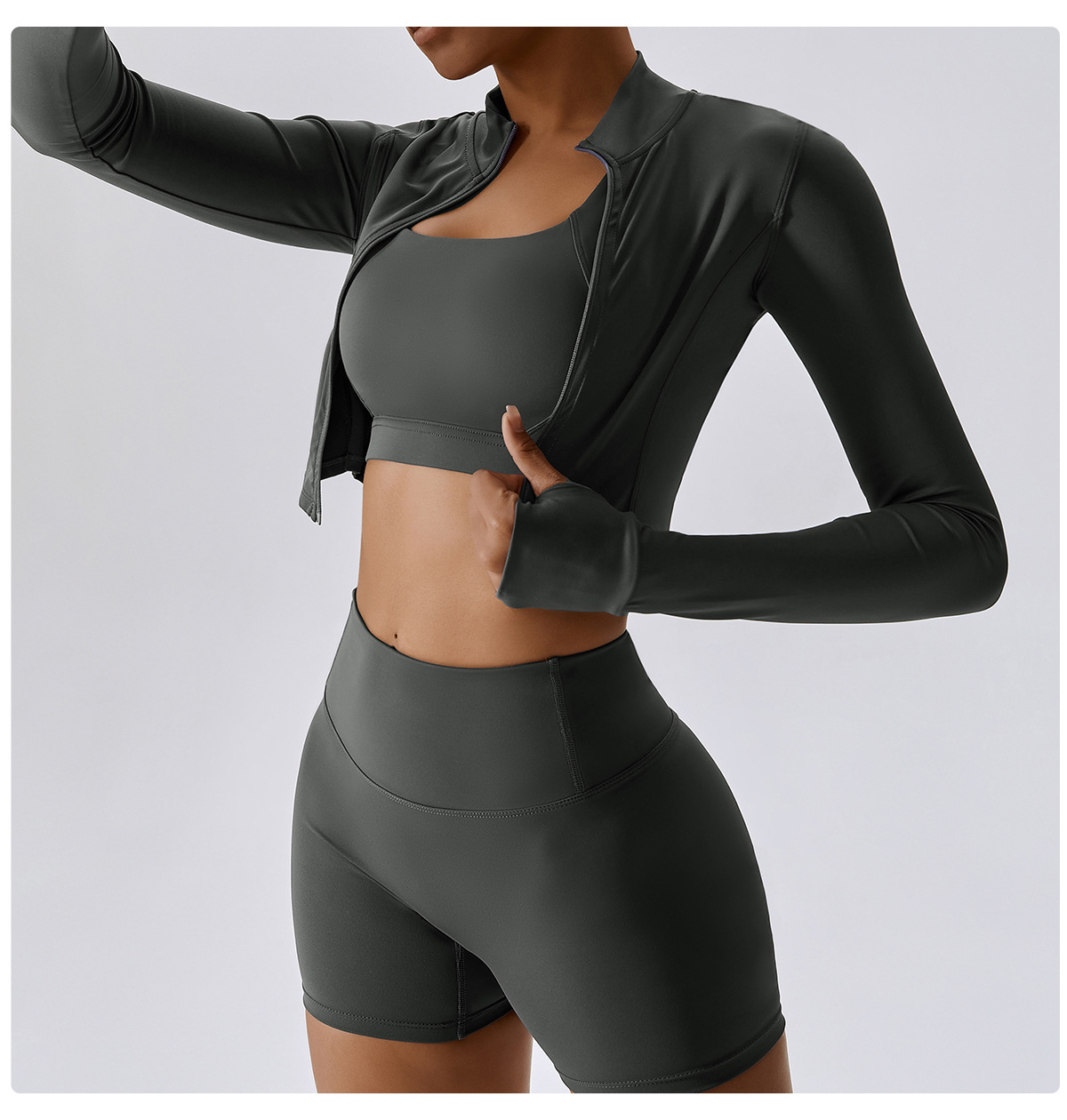 High-Neck Yoga Tank with Built-In Support