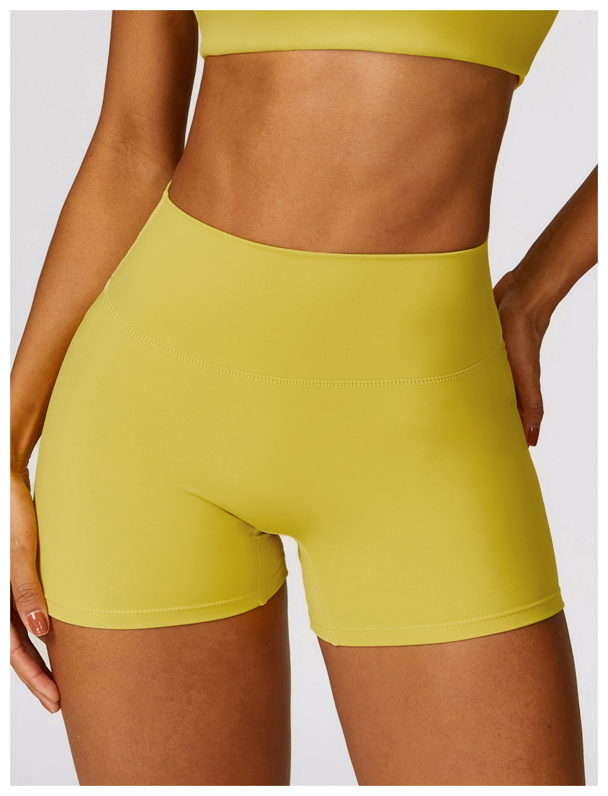 Ombreezy Brushed High-Waisted Tummy-Control Yoga Shorts