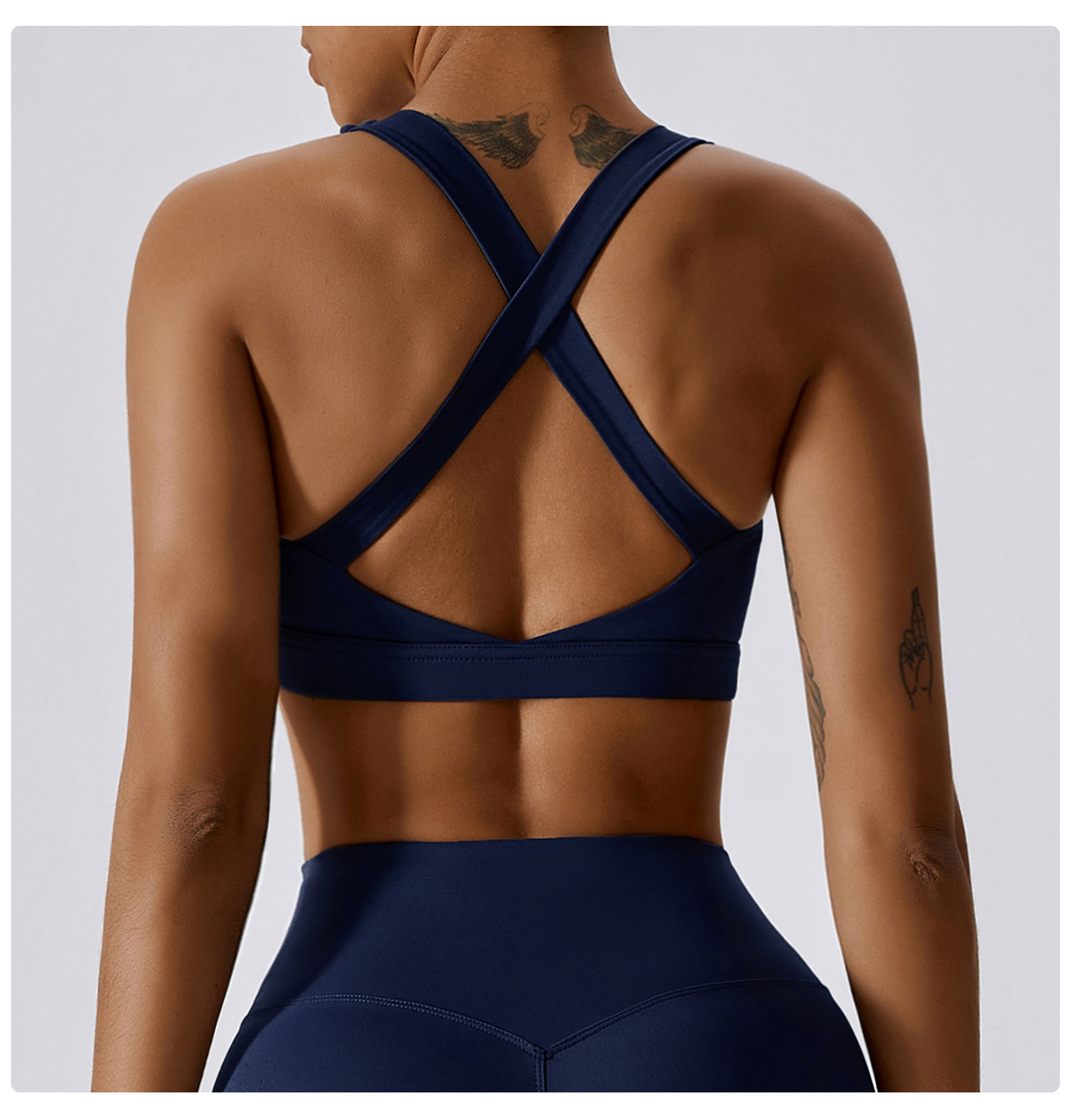 High-Neck Yoga Tank with Built-In Support