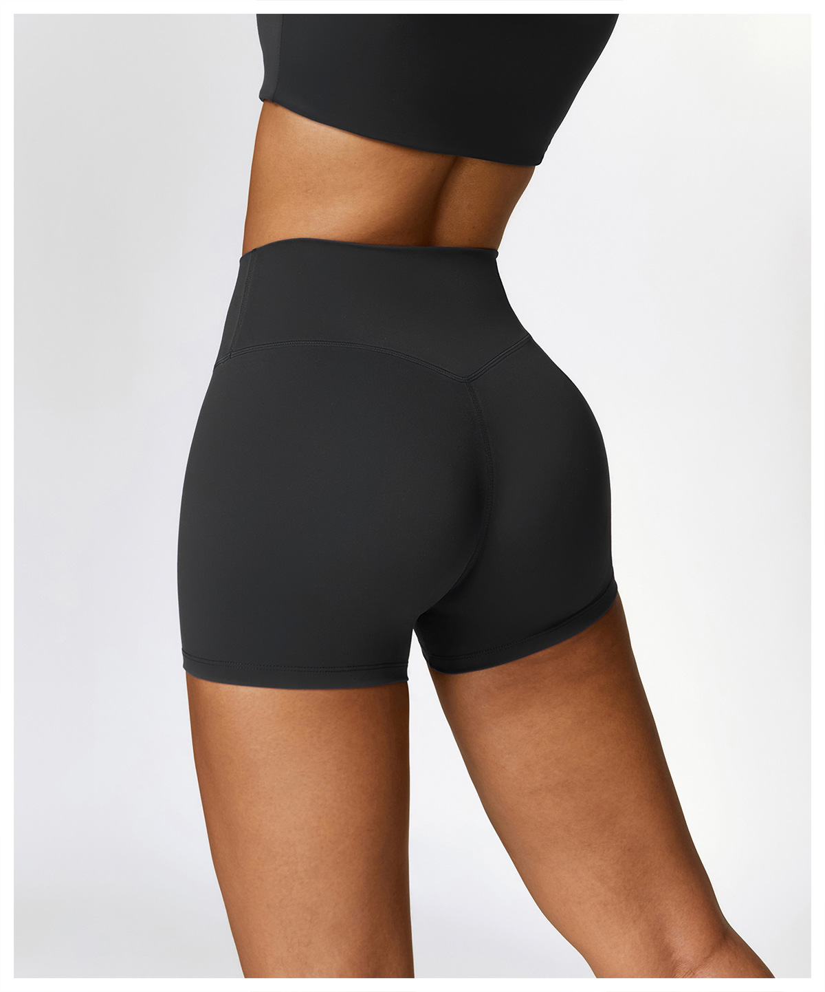 Brushed High-Waisted Yoga Shorts – Sculpting & Ultra-Soft