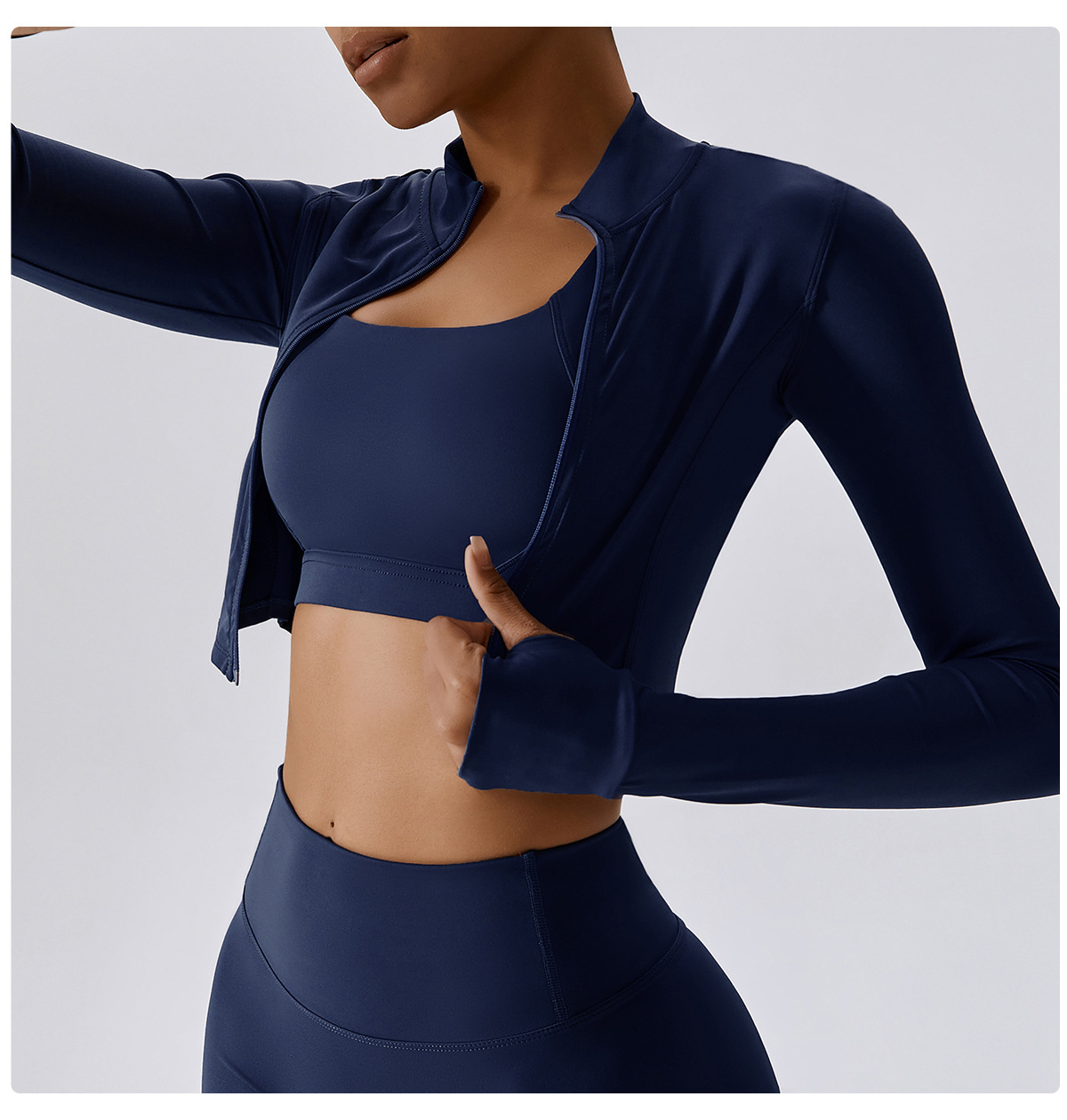 High-Neck Yoga Tank with Built-In Support
