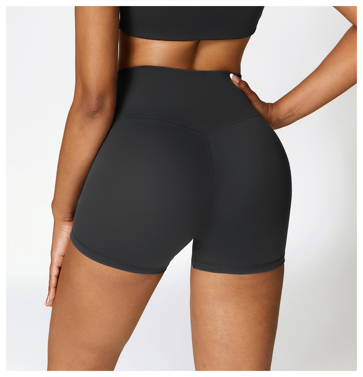 Brushed High-Waisted Yoga Shorts – Sculpting & Ultra-Soft