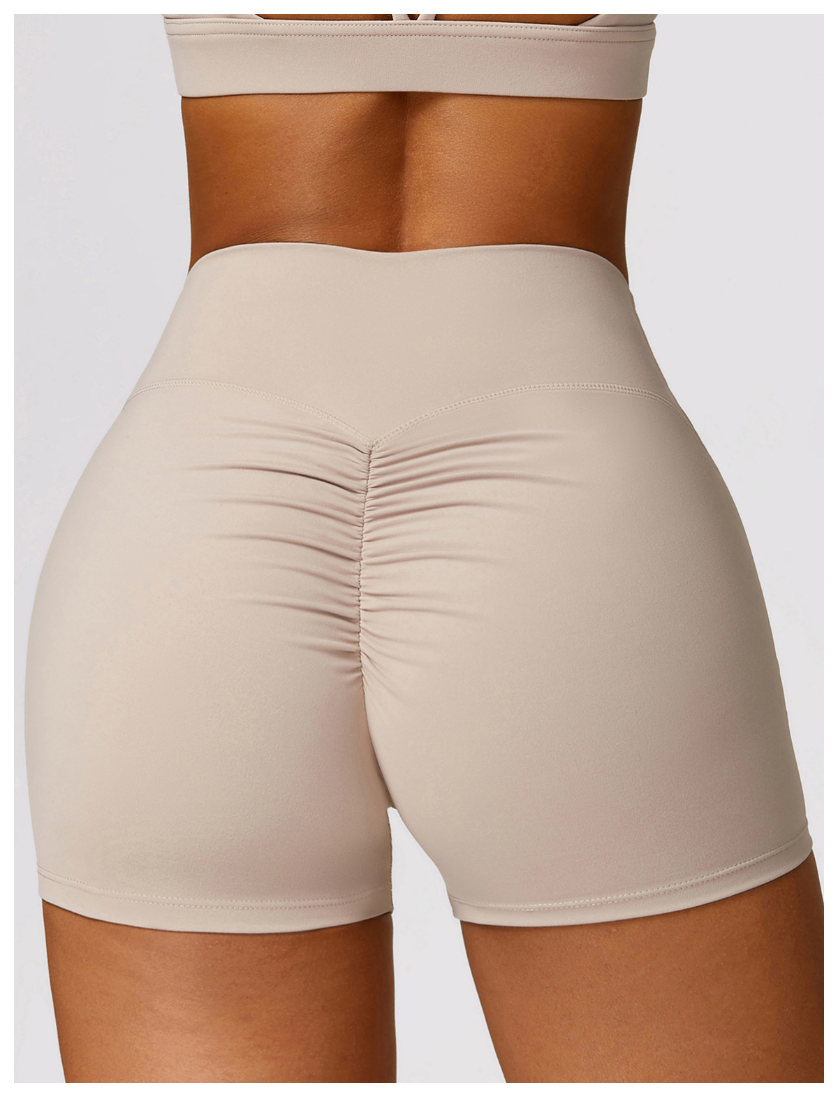 Ombreezy Brushed High-Waisted Tummy-Control Yoga Shorts