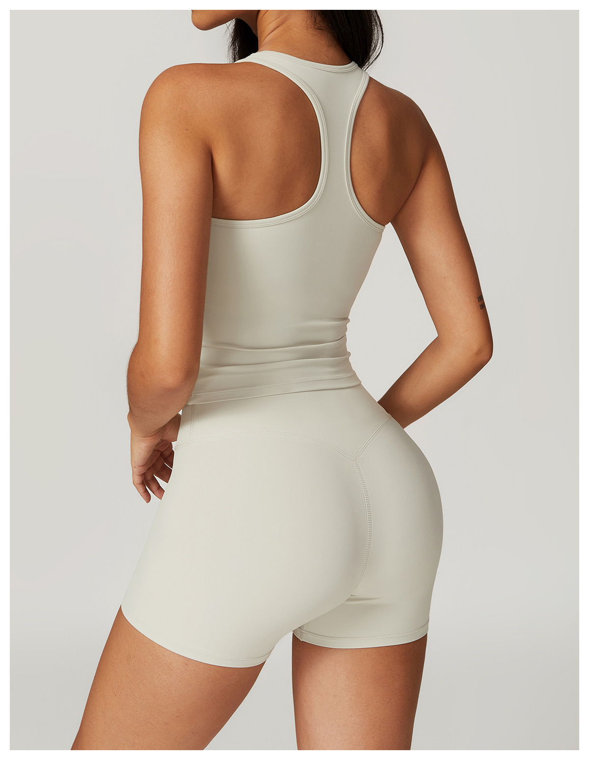 Brushed High-Waisted Yoga Shorts – Sculpting & Ultra-Soft