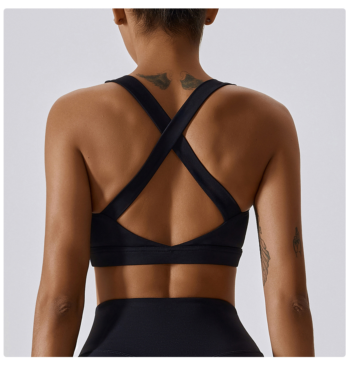 High-Neck Yoga Tank with Built-In Support