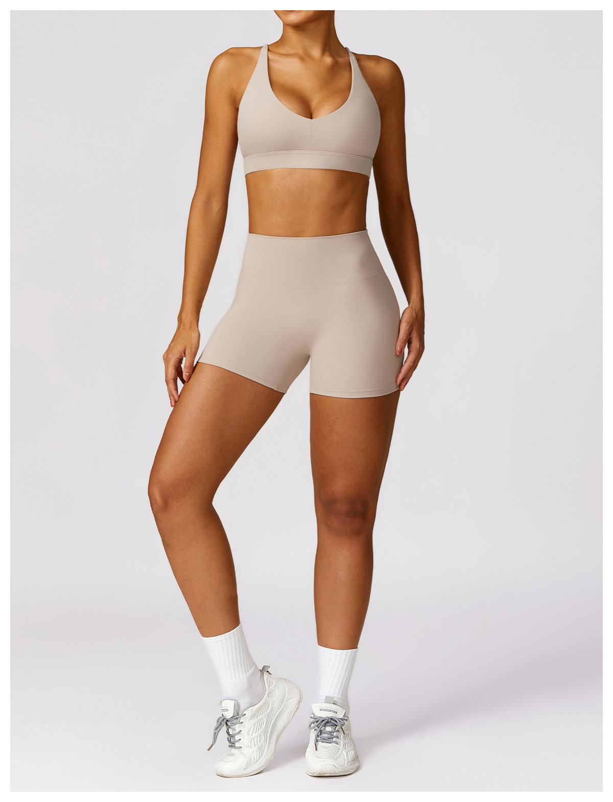 Ombreezy Brushed High-Waisted Tummy-Control Yoga Shorts