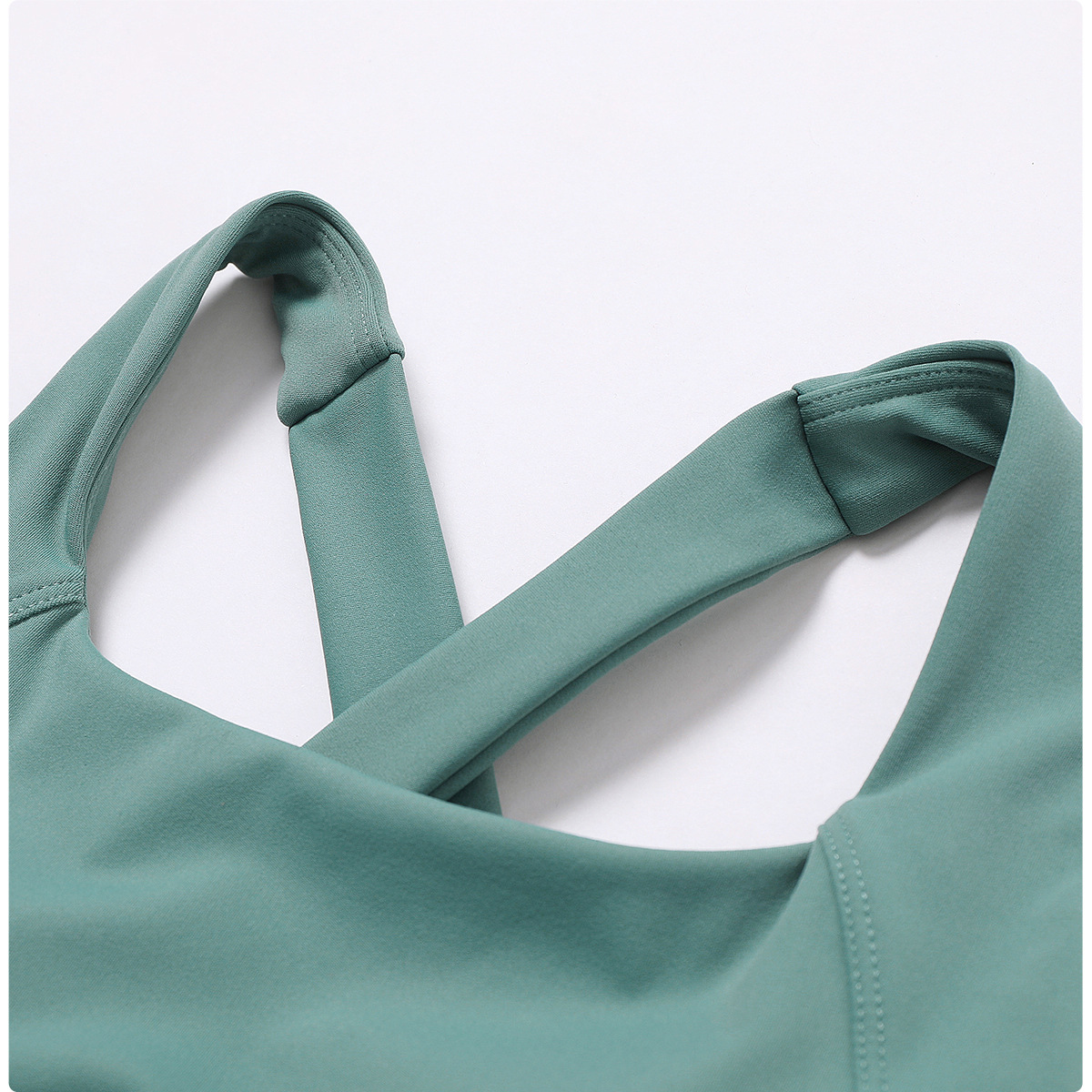 High-Neck Yoga Tank with Built-In Support