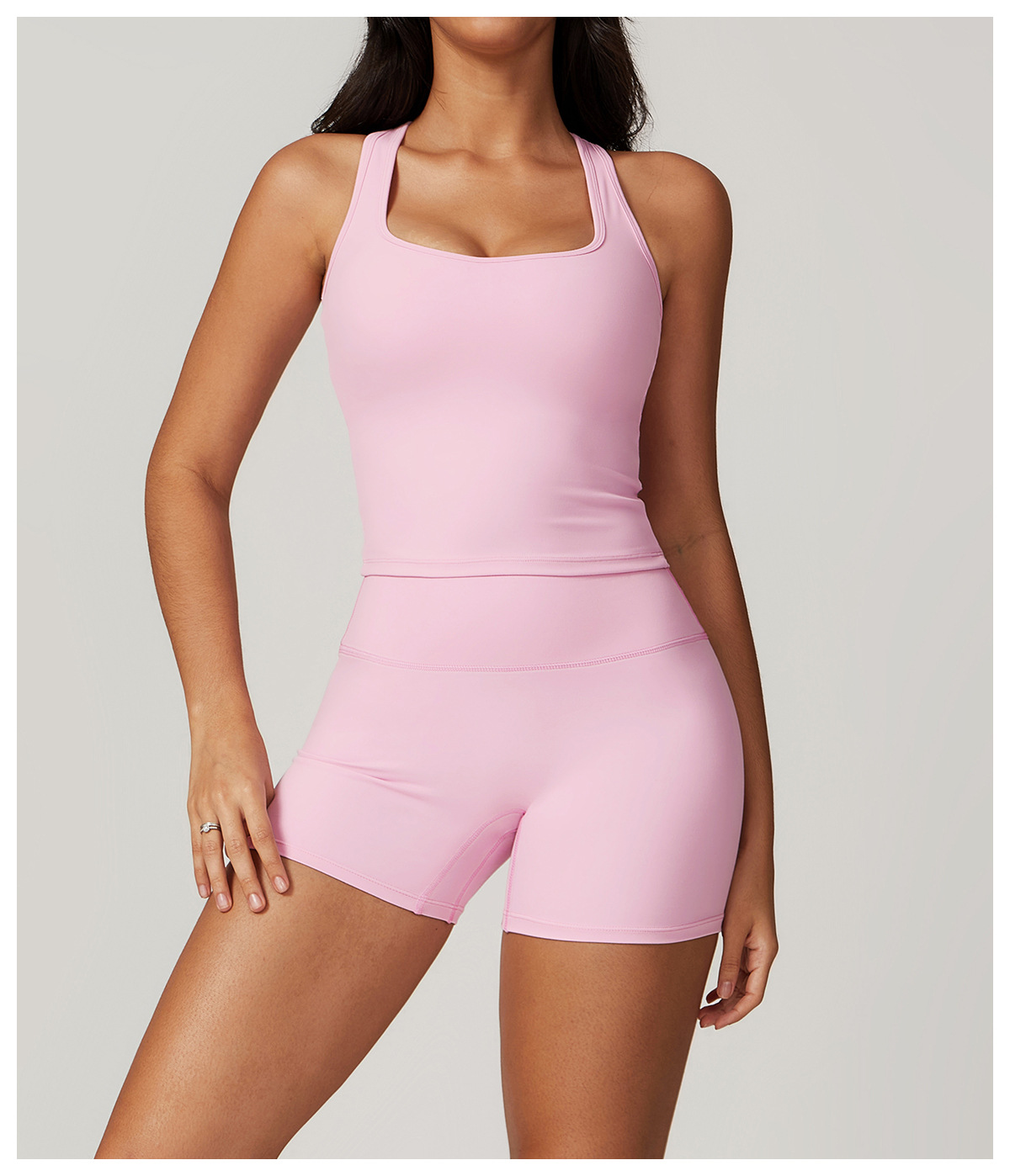 Brushed High-Waisted Yoga Shorts – Sculpting & Ultra-Soft