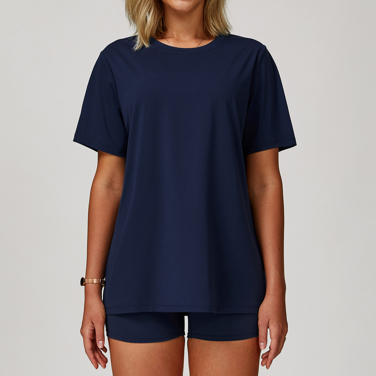 Versatile Round-Neck Relaxed Fit Quick-Dry Top