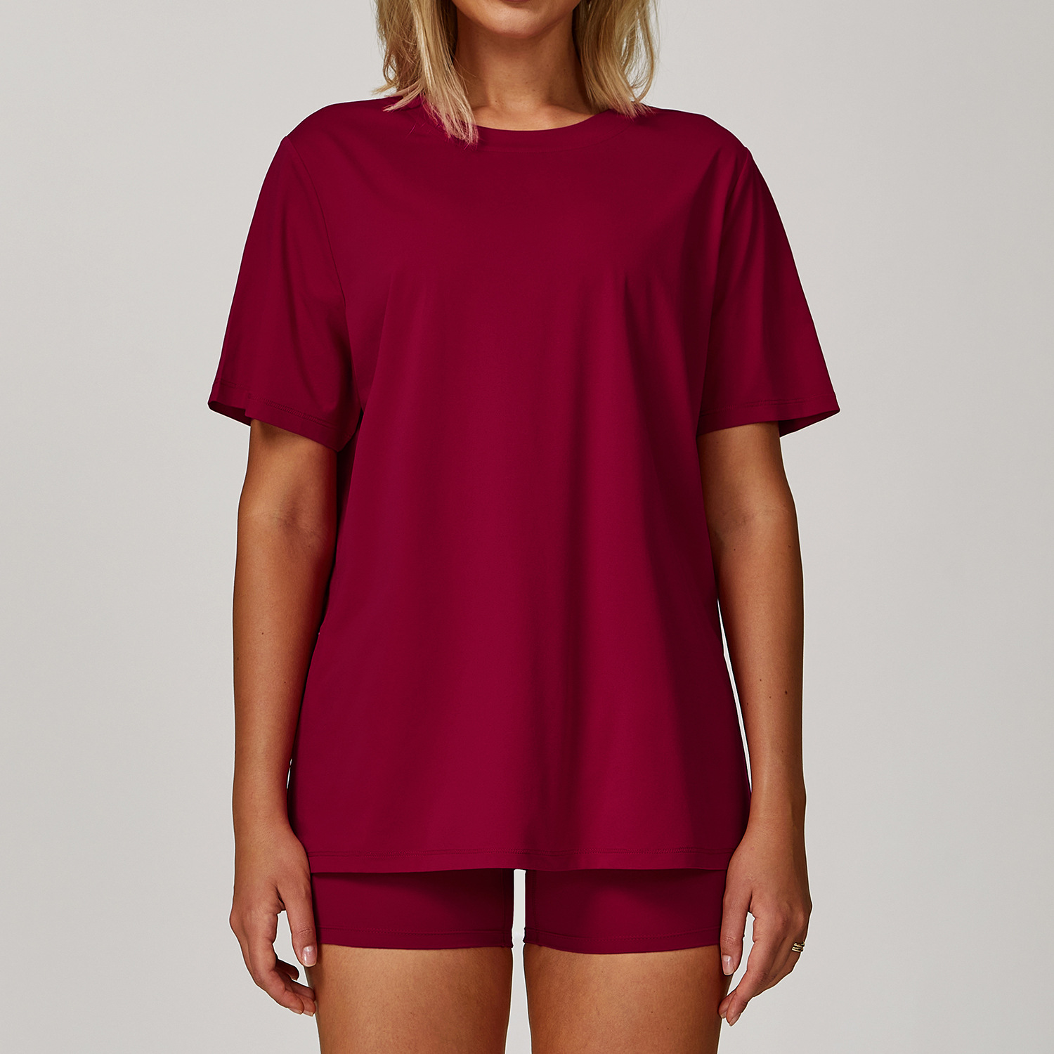 Versatile Round-Neck Relaxed Fit Quick-Dry Top