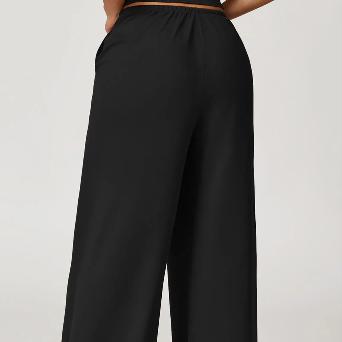 Ombreezy Brushed Flowy Wide-Leg Trousers