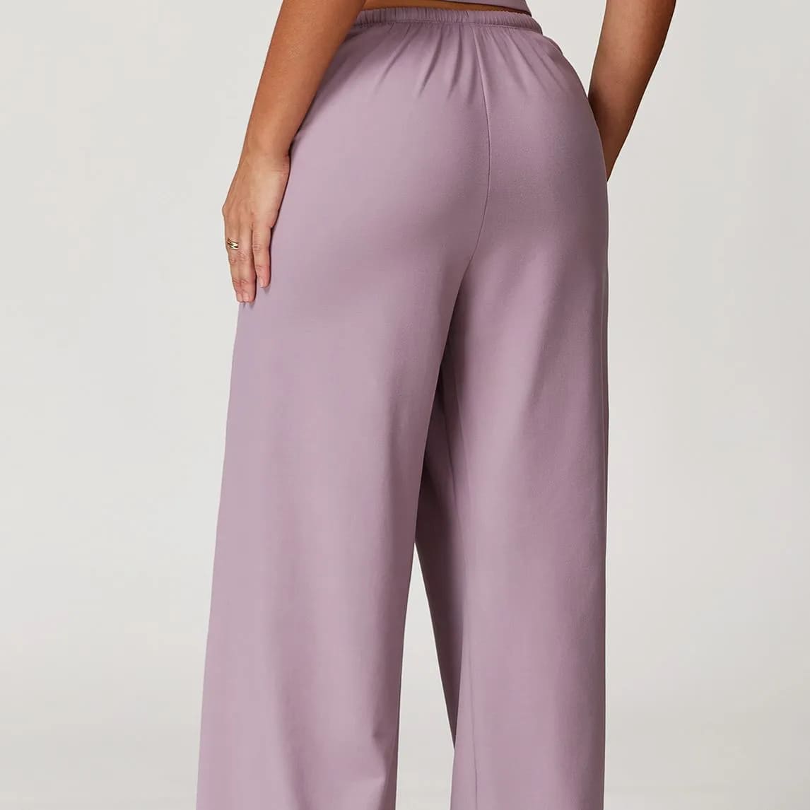 Ombreezy Brushed Flowy Wide-Leg Trousers