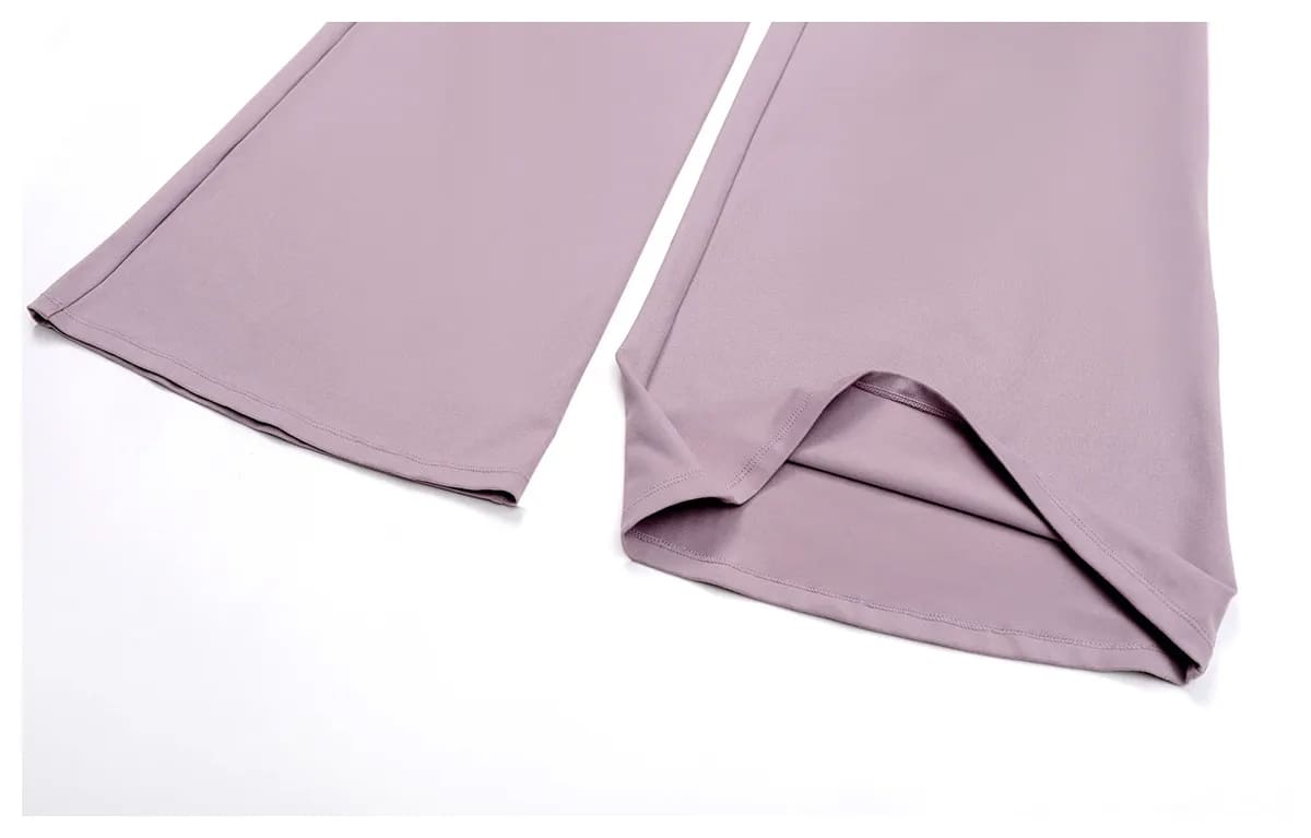 Ombreezy Brushed Flowy Wide-Leg Trousers