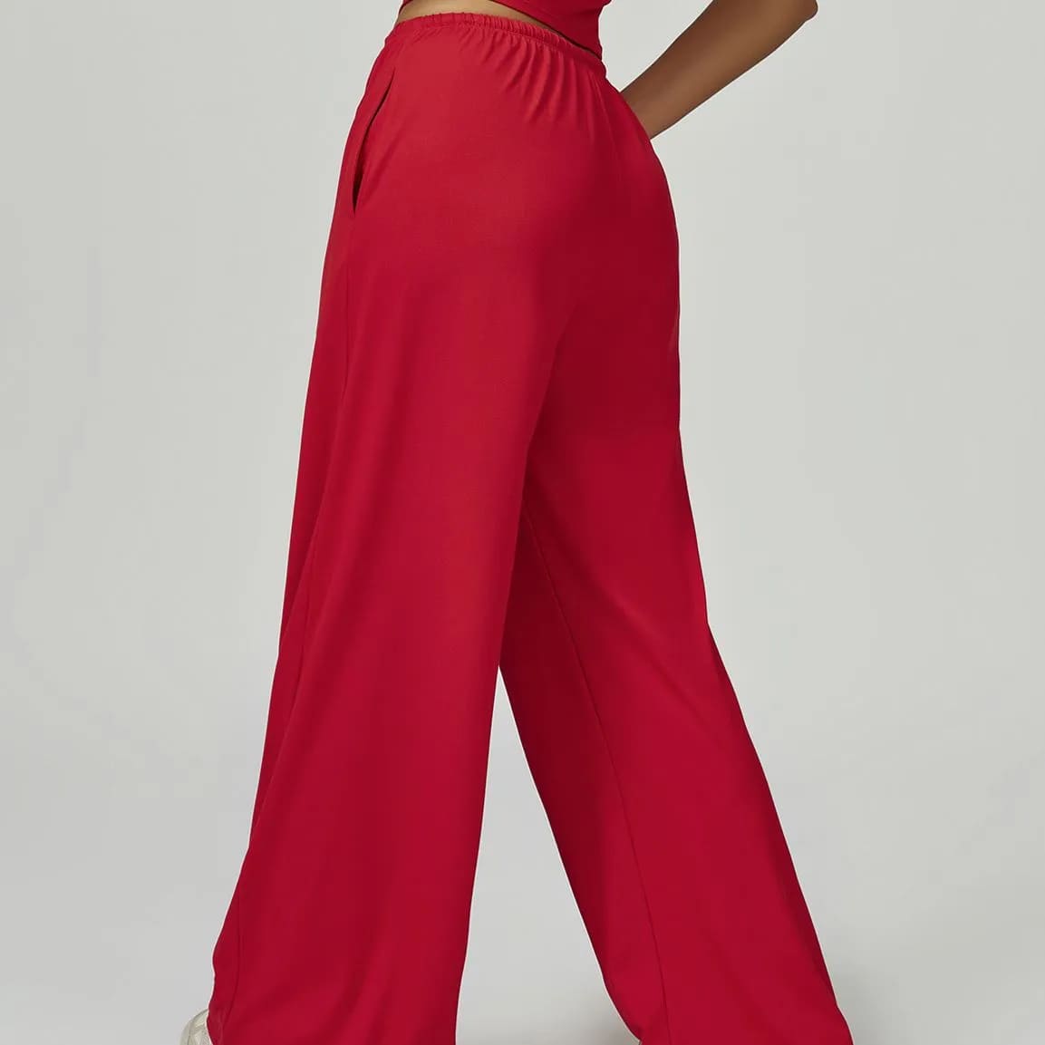 Ombreezy Brushed Flowy Wide-Leg Trousers