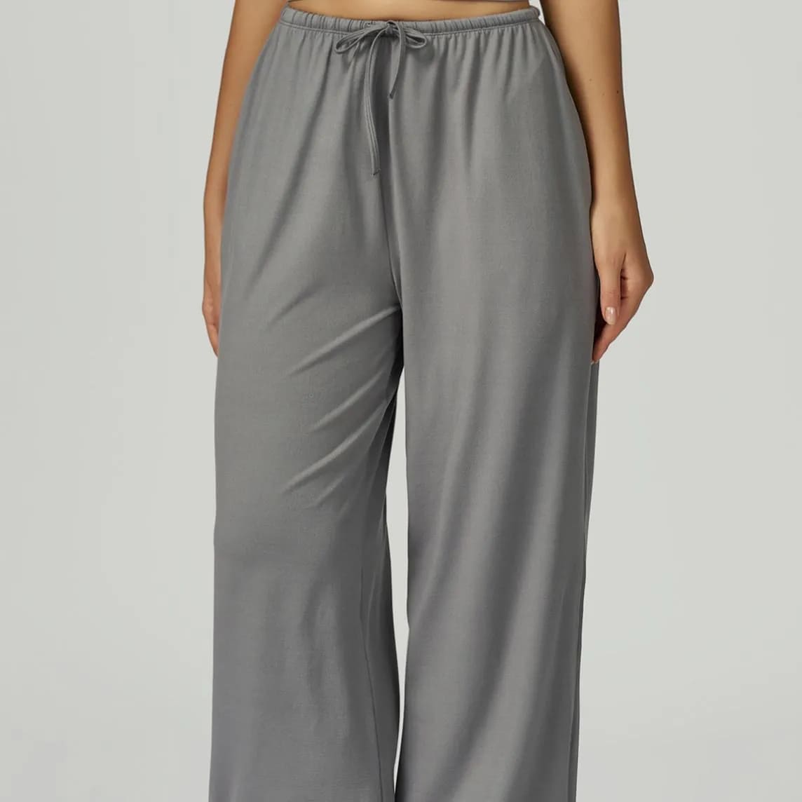 Ombreezy Brushed Flowy Wide-Leg Trousers