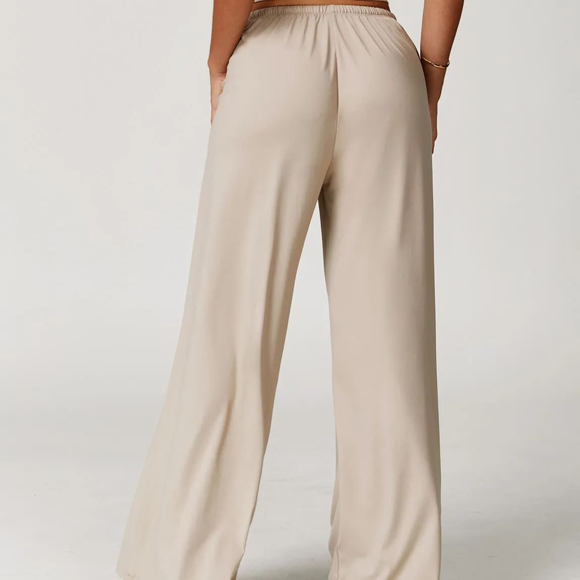 Ombreezy Brushed Flowy Wide-Leg Trousers