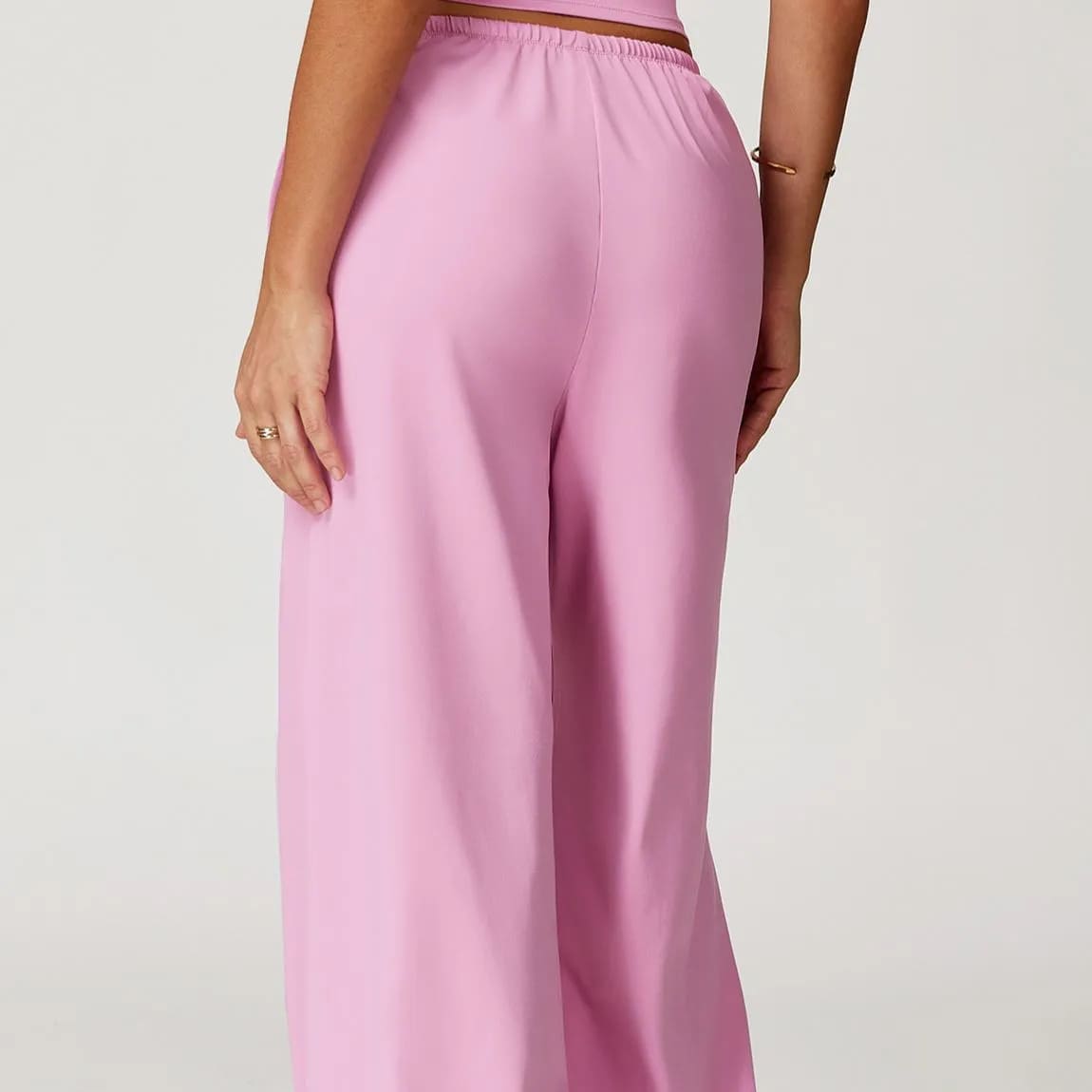 Ombreezy Brushed Flowy Wide-Leg Trousers