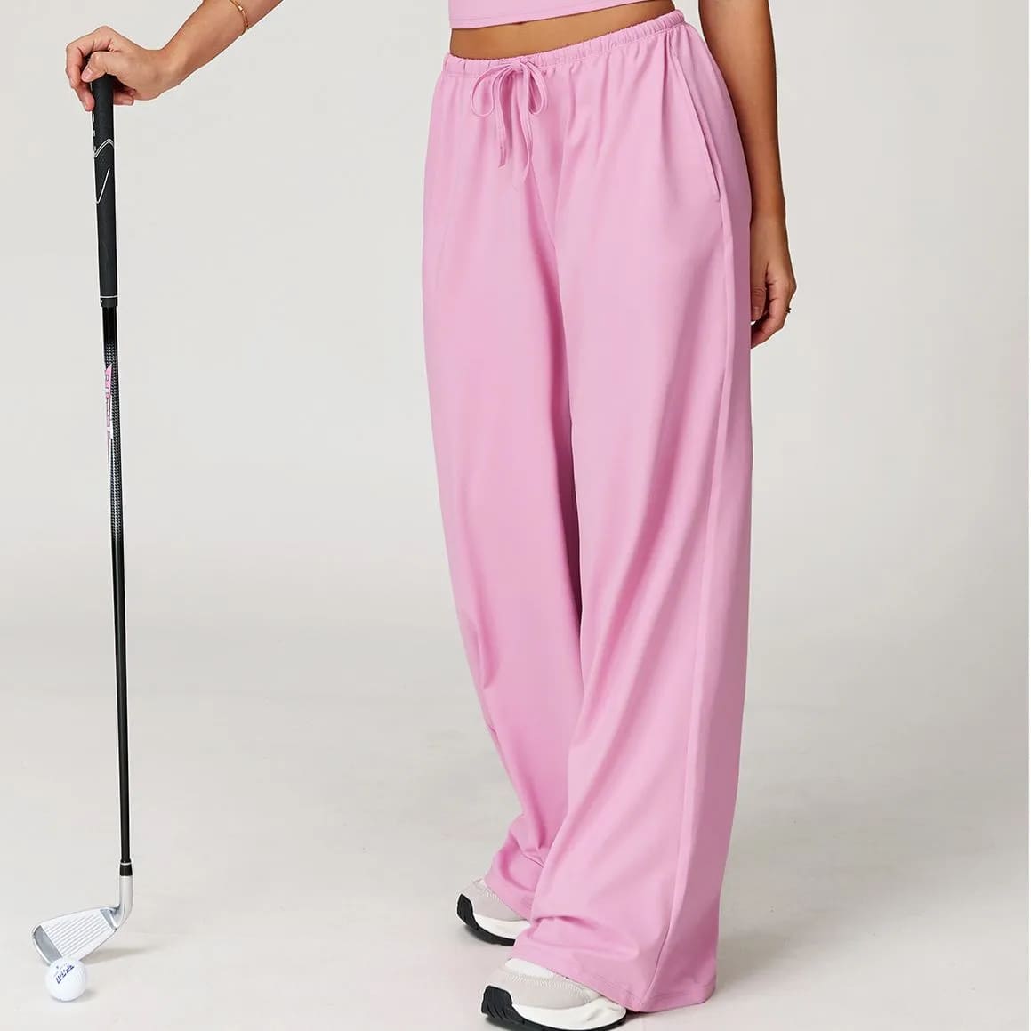 Ombreezy Brushed Flowy Wide-Leg Trousers