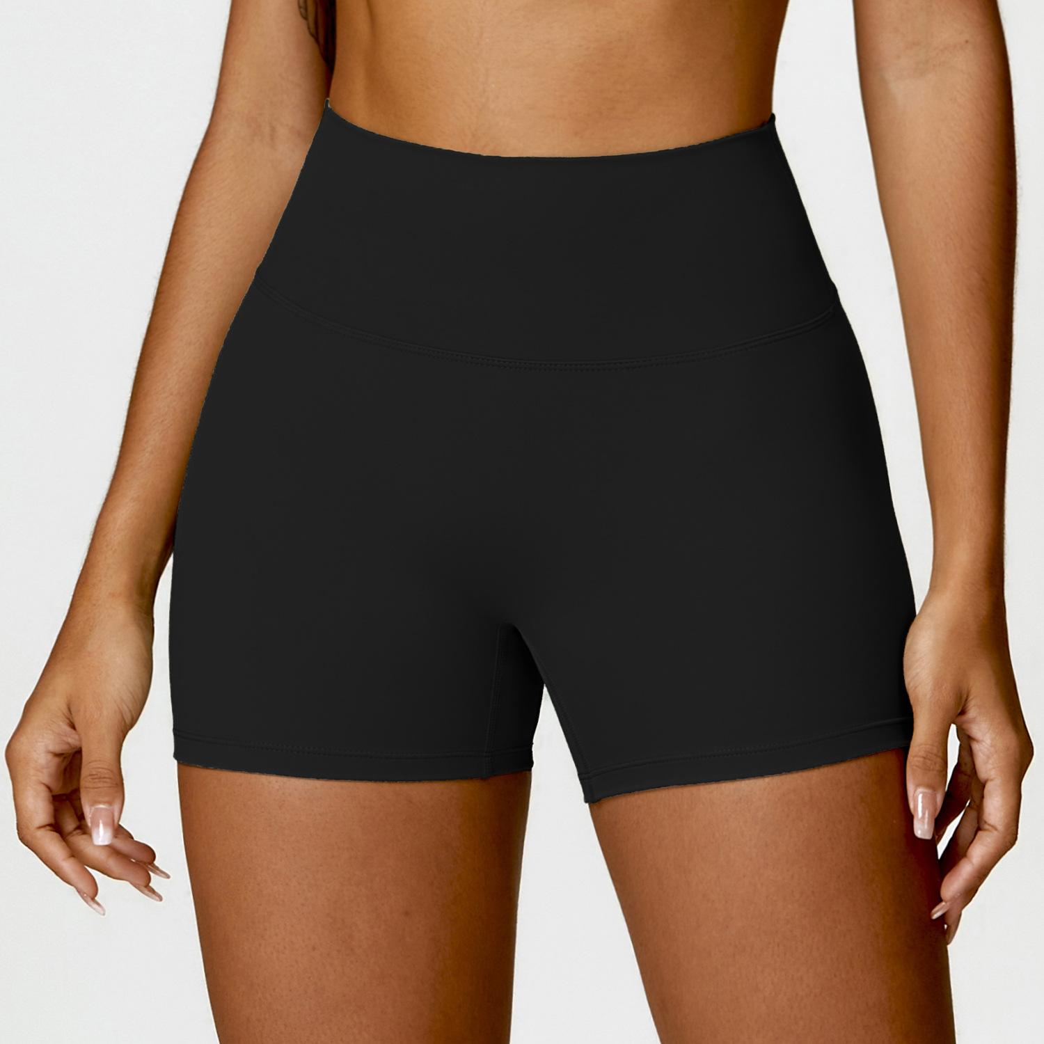 Ombreezy Brushed High-Waisted Tummy-Control Yoga Shorts