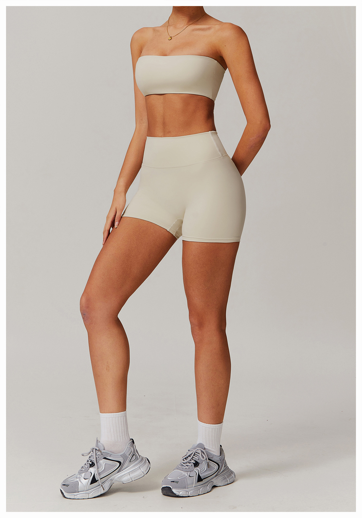 Ombreezy Brushed High-Waisted Tummy-Control Yoga Shorts