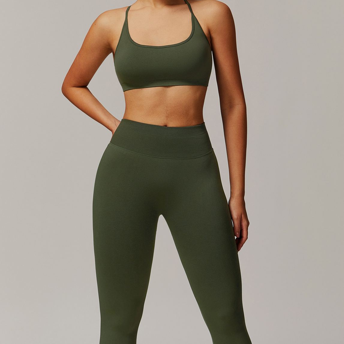 Ombreezy Seamless Tummy Control Yoga Leggings