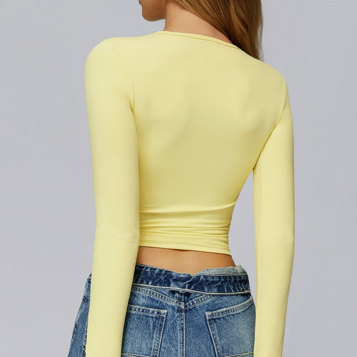 Ombreezy Brushed long-sleeved yoga top