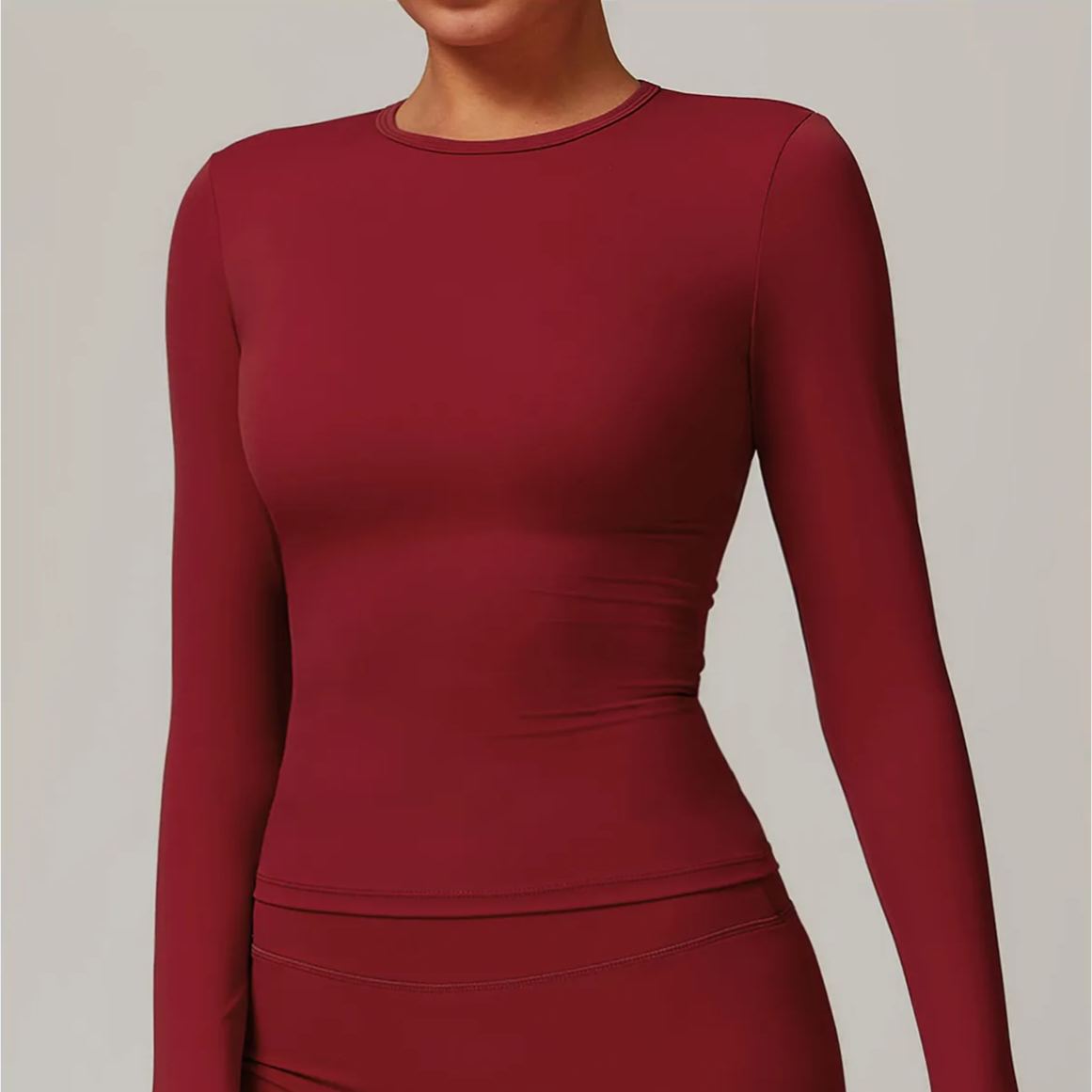 Ombreezy Brushed long-sleeved yoga top