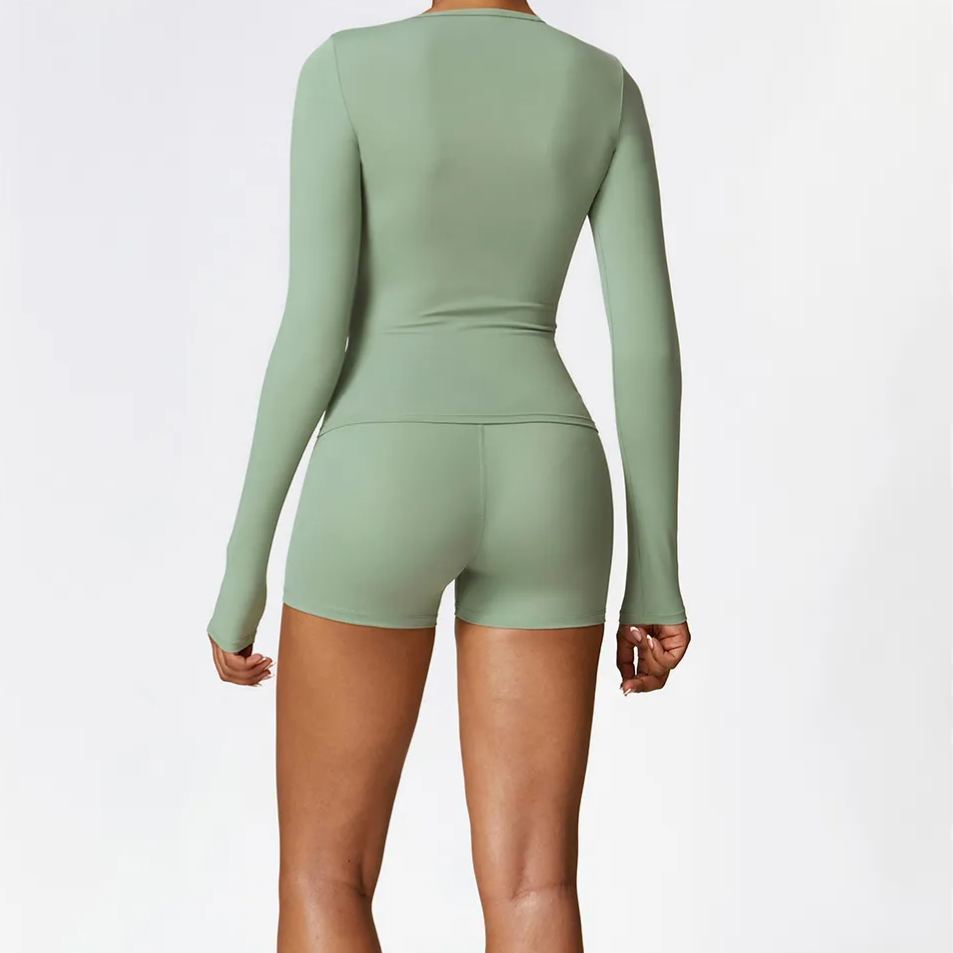 Ombreezy Brushed long-sleeved yoga top