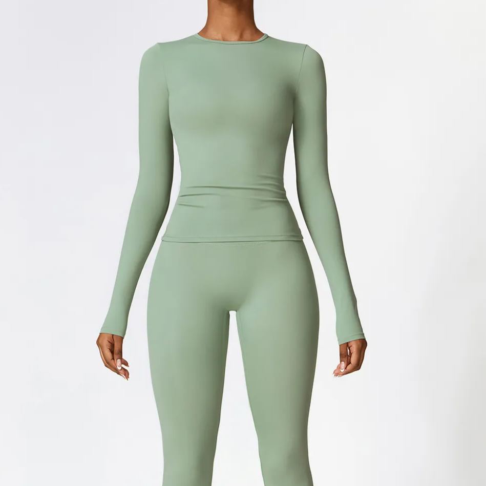 Ombreezy Brushed long-sleeved yoga top