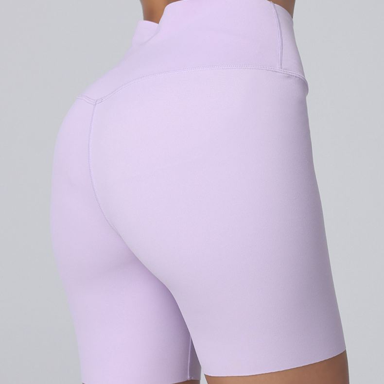 "Lycra™ High-Waisted 3/4 Length Yoga Shorts"