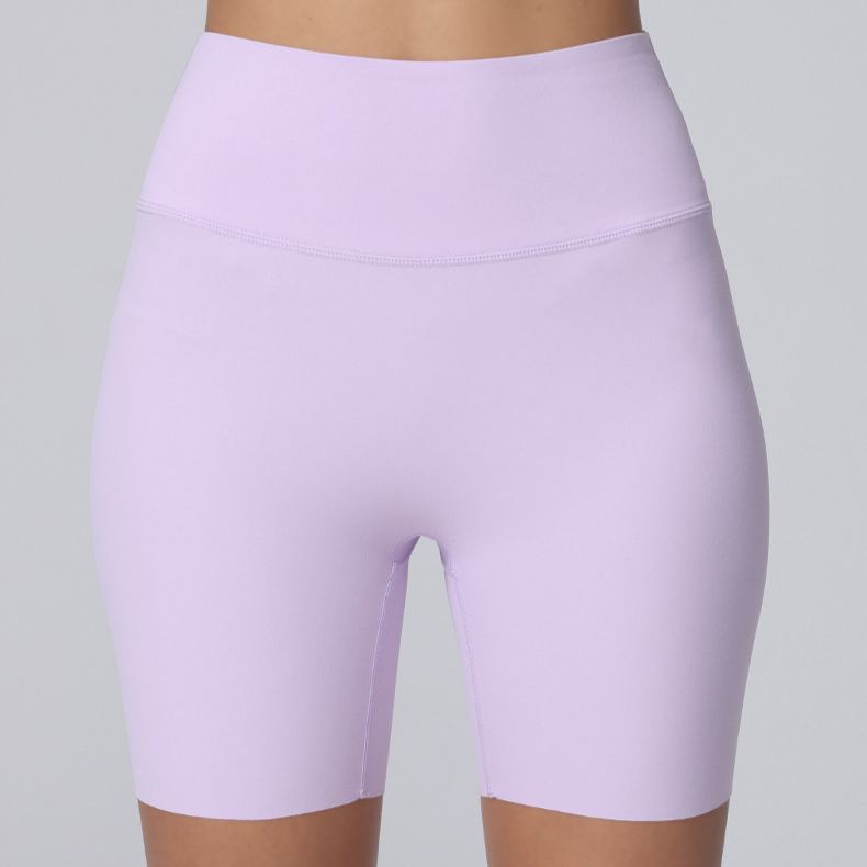"Lycra™ High-Waisted 3/4 Length Yoga Shorts"