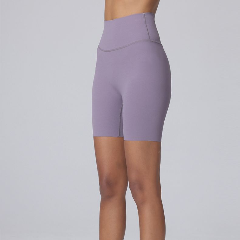 "Lycra™ High-Waisted 3/4 Length Yoga Shorts"