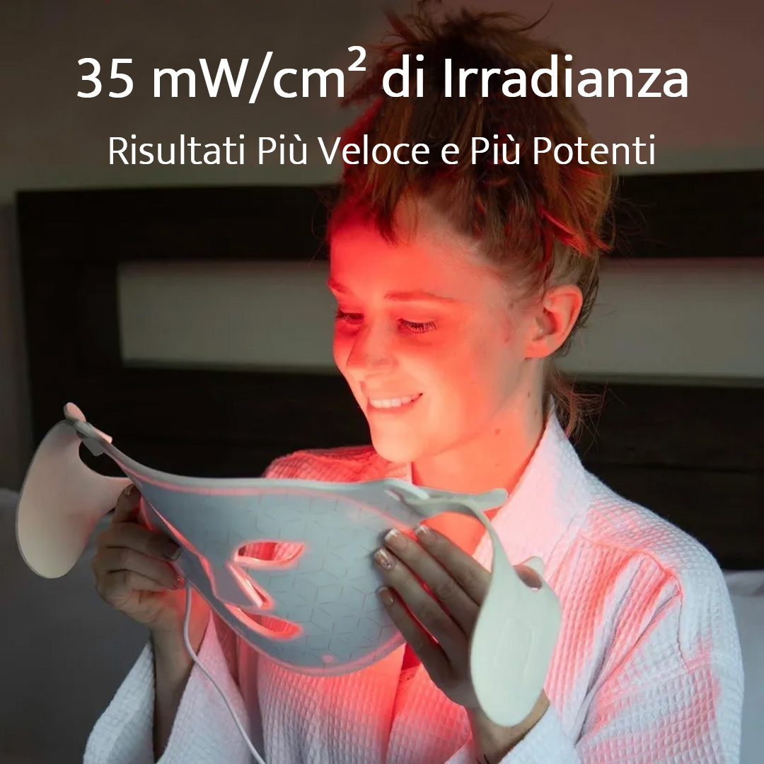 Veonskin Maschera LED Viso Pro - Terapia della Luce a 7 Colori per Cura della Pelle