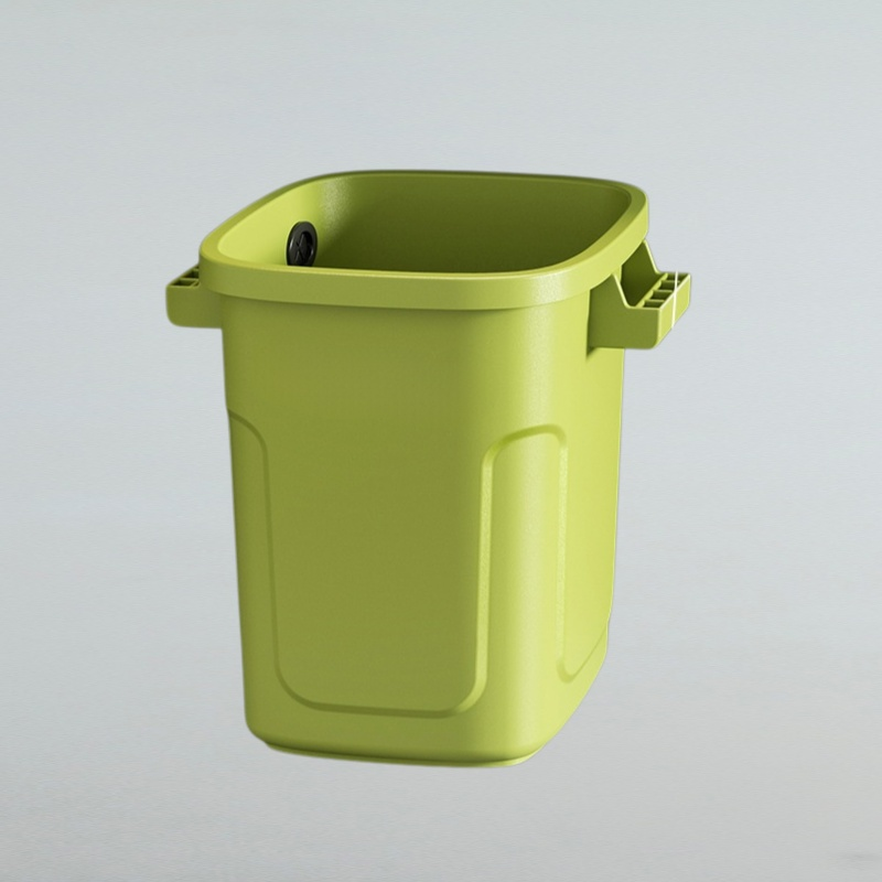 Household outdoor trash can with lid