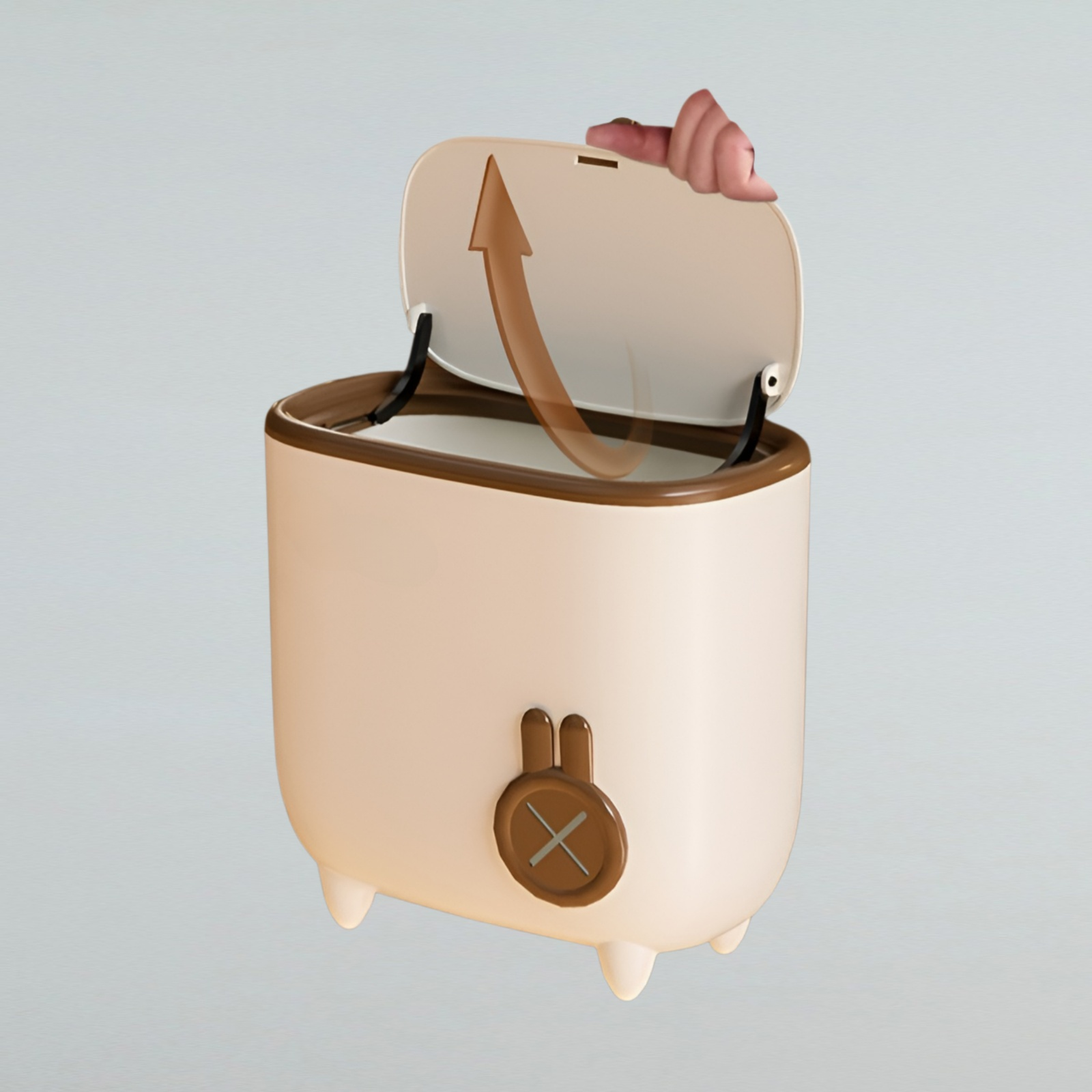 Household wall-mounted trash can