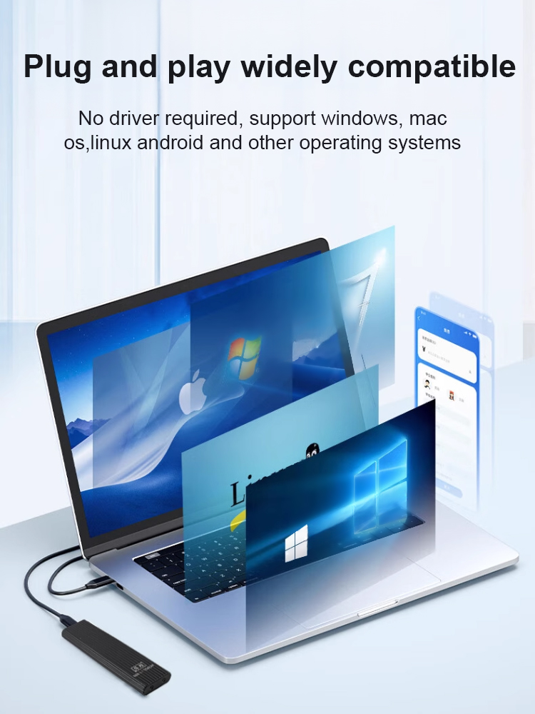 16TB Type-C Portable SSD: Universal for All Devices, 1GB/s Read Speed, Stable Storage Without Lag