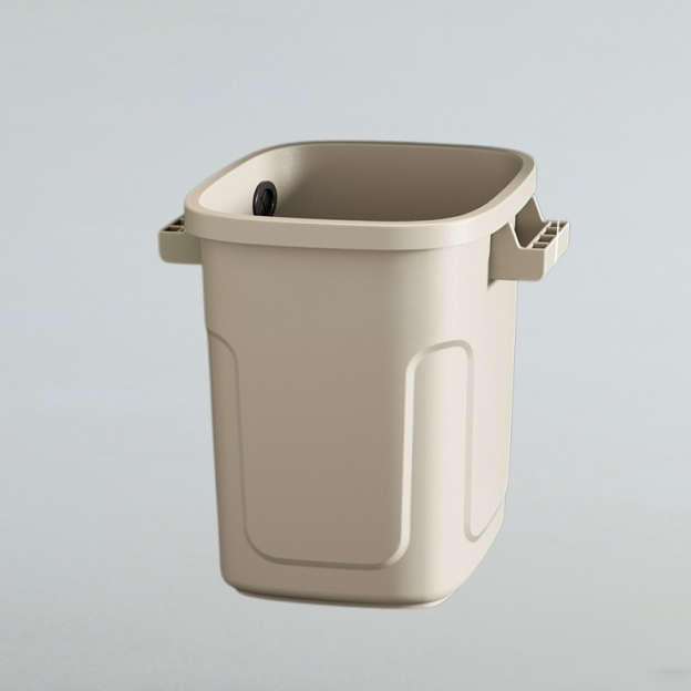 Household outdoor trash can with lid