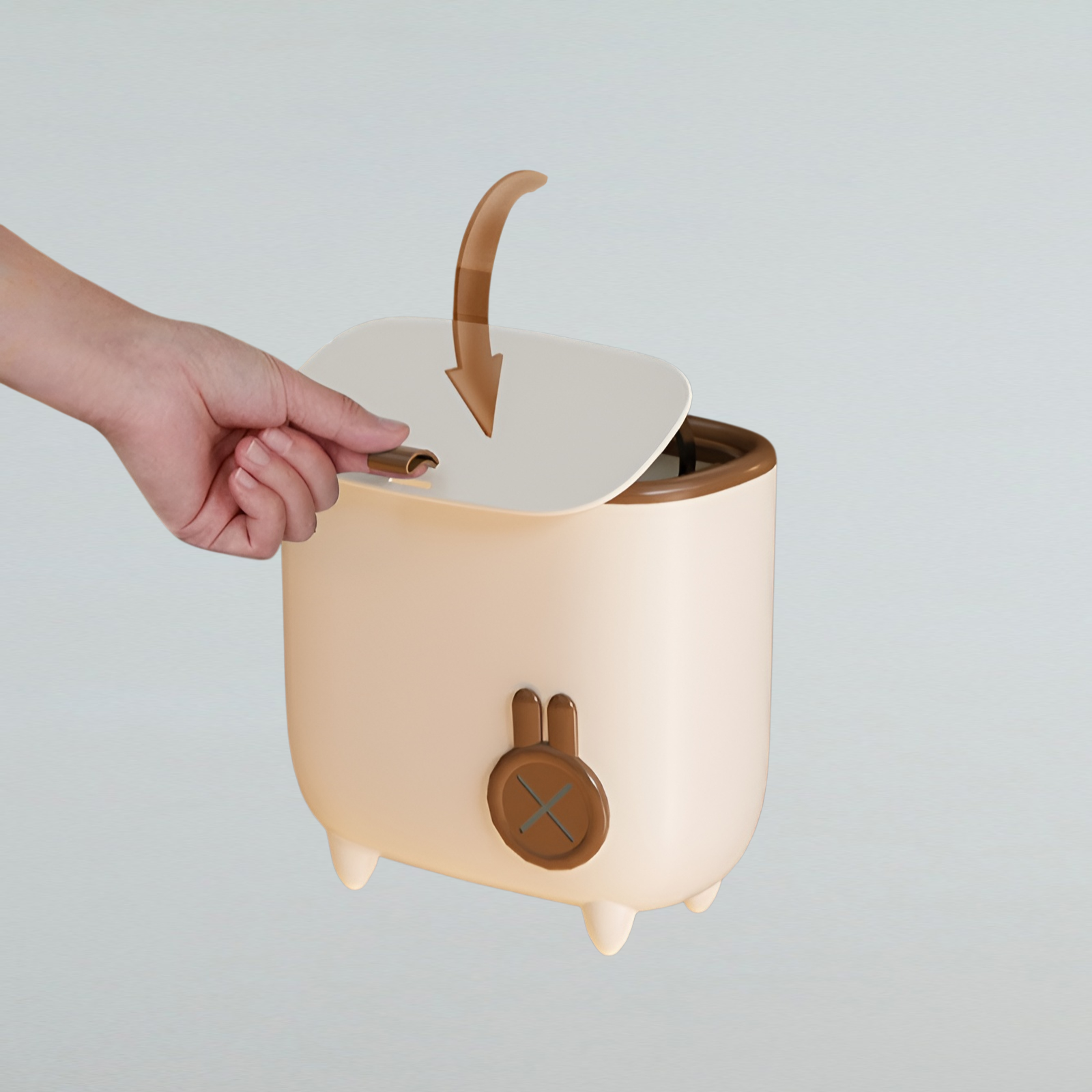 Household wall-mounted trash can
