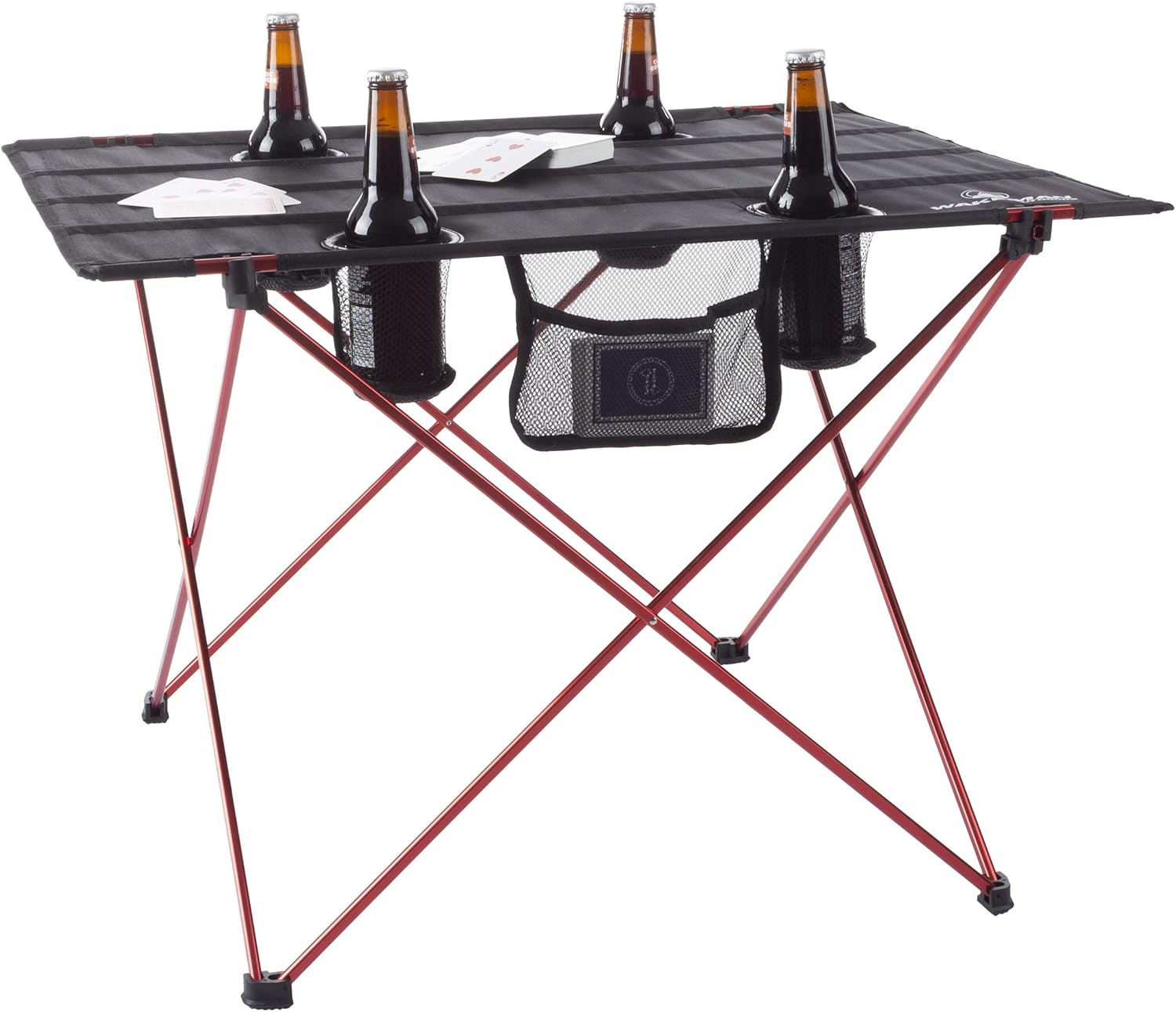 Wakeman Camp Table - Outdoor Folding Table with 4 Cupholders