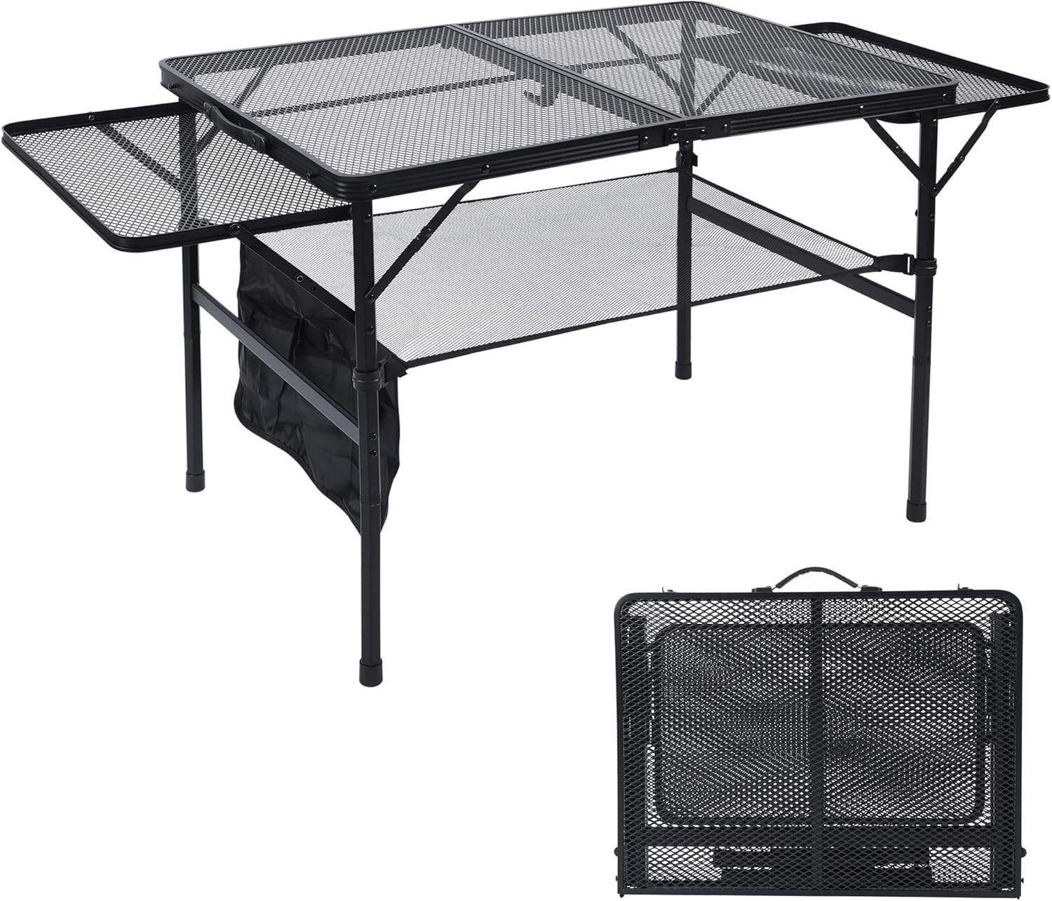 Folding Grill Table-Outdoor Tables-4x2 FT Portable Camping Table