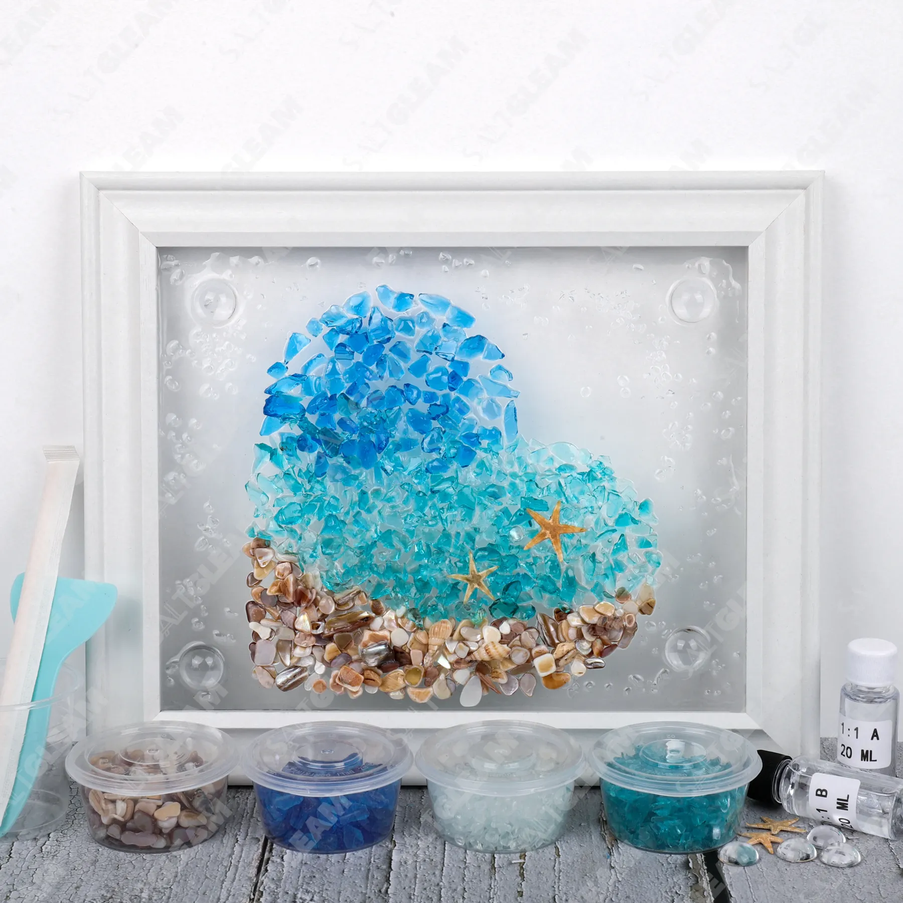 Ocean’s Heartbeat Sea Glass Art Kit