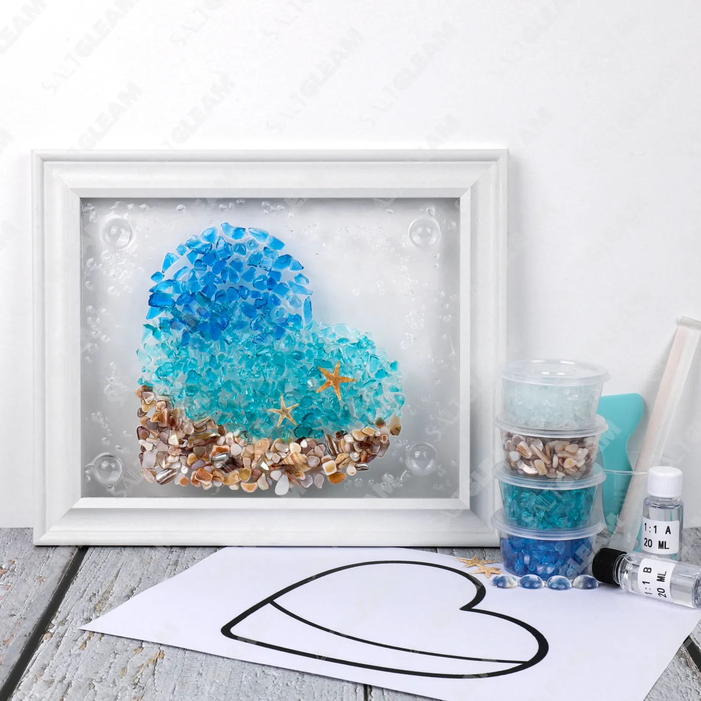 Ocean’s Heartbeat Sea Glass Art Kit