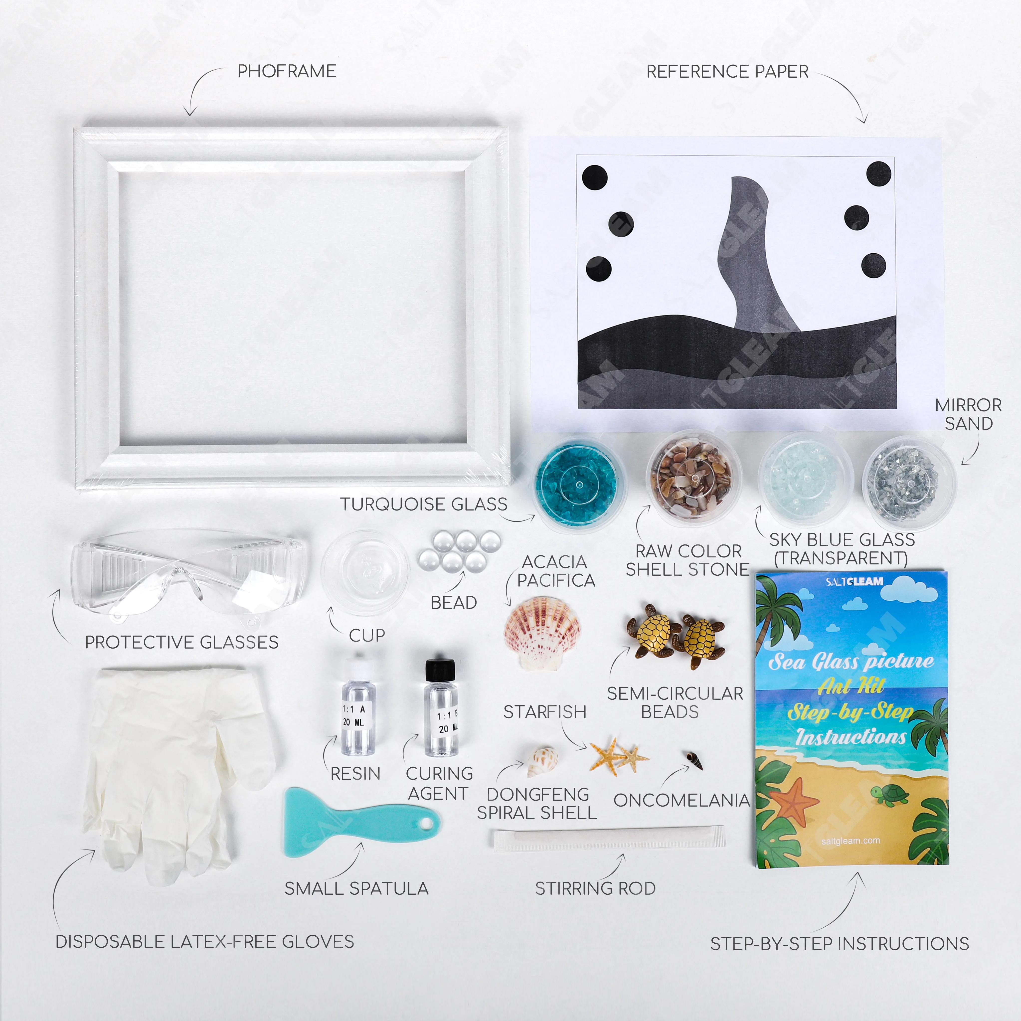 Ocean Turtle Sea Glass Art Kit